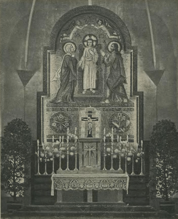 Kościół Świętej Rodziny we Wrocławiu - zdjęcie archiwalne, ołtarz główny